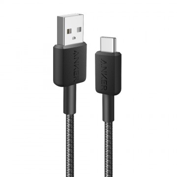 Anker 322 USB-A to USB-C Cable (3ft Braided)-Black