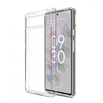 High Quality Acrylic + TPU Hybrid Transparent Case for Google Pixle 6a