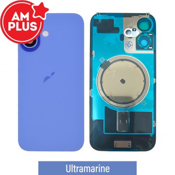 AMPLUS Rear Cover Glass with Camera Lens Glass and Magsafe Magnet for iPhone 16-Ultramarine