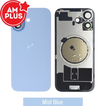 AMPLUS Rear Cover Glass with Camera Lens Glass and Magsafe Magnet for iPhone 17-Mist Blue