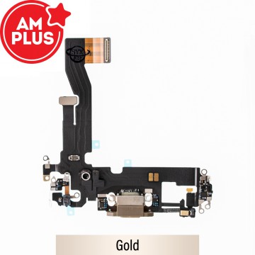AMPLUS Charging Port for iPhone 12 / 12 Pro-Gold