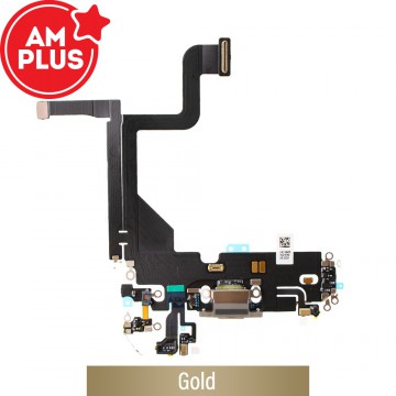 AMPLUS Charging Port for iPhone 13 Pro-Gold