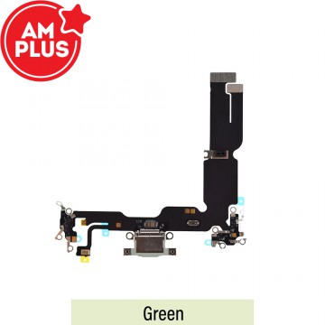 AMPLUS Charging Port for iPhone 15 Plus -Green