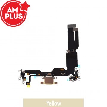 AMPLUS Charging Port for iPhone 15 Plus -Yellow