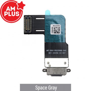 AMPLUS Charging Port with Flex Cable for iPad Air 11 (2024) / (2025) -Space Gray
