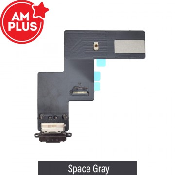 AMPLUS Charging Port with Flex Cable for iPad Air 13 (2024) / iPad Air 13 (2025)-Space Gray
