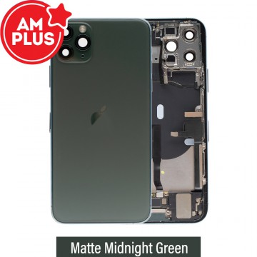 AMPLUS Rear Housing with Full Set Parts for iPhone 11 Pro-Matte Midnight Green