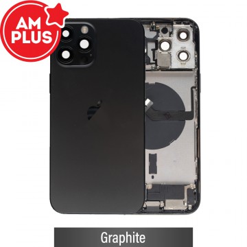 AMPLUS Rear Housing with Full Set Parts for iPhone 12 Pro Max-Graphite
