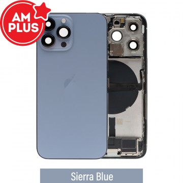 AMPLUS Rear Housing with Full Set Parts for iPhone 13 Pro-Sierra Blue