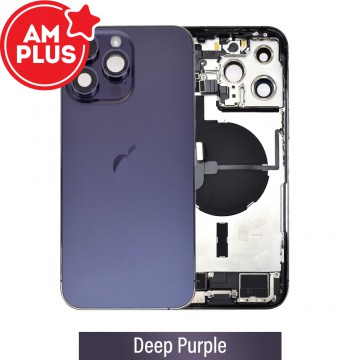 AMPLUS Rear Housing with Full Set Parts for iPhone 14 Pro Max-Deep Purple 