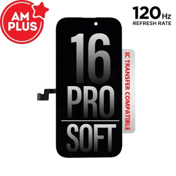 AMPLUS Soft OLED Assembly for iPhone 16 Pro Screen Replacement (120HZ, Compatible for IC chip transfer)