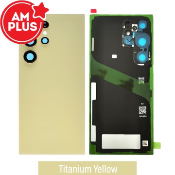 AMPLUS Rear Cover Glass For Samsung Galaxy S24 Ultra-Titanium Yellow