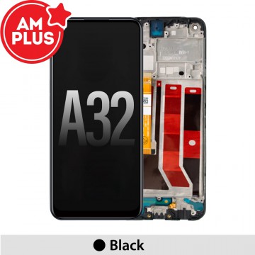 AMPLUS LCD Assembly Replacement with Frame for OPPO A32 / A53 / A53s-Black