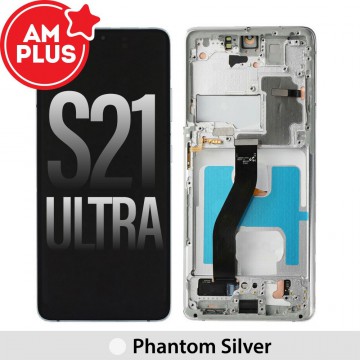 Samsung Galaxy S21 Ultra 5G G998B AMPLUS OLED Screen Replacement Digitizer with Frame-Phantom Silver