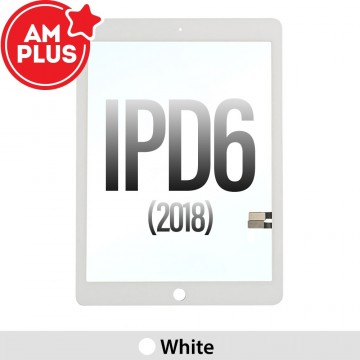 AMPLUS Touch Screen Digitizer with IC Connector for iPad 6 (2018)-White