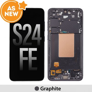 AS NEW-Samsung Galaxy S24 FE OLED Screen Replacement-Graphite (SERVICE PACK SCREEN AND SERVICE PACK FRAME ASSEMBLED)