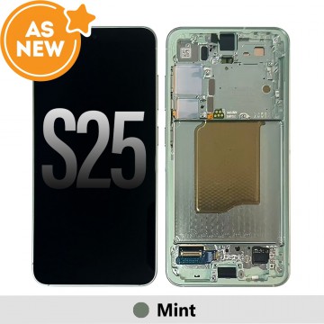 AS NEW-Samsung Galaxy S25 S931B OLED Screen Replacement-Mint (SERVICE PACK SCREEN AND SERVICE PACK FRAME ASSEMBLED)
