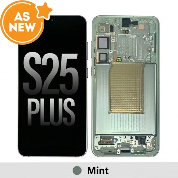 AS NEW-Samsung Galaxy S25 Plus OLED Screen Replacement-Mint (SERVICE PACK SCREEN AND SERVICE PACK FRAME ASSEMBLED)
