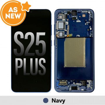 AS NEW-Samsung Galaxy S25 Plus OLED Screen Replacement-Navy (SERVICE PACK SCREEN AND SERVICE PACK FRAME ASSEMBLED)