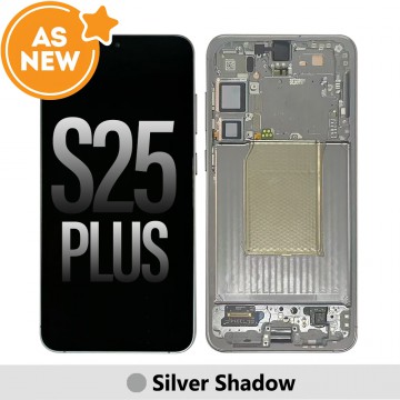 AS NEW-Samsung Galaxy S25 Plus OLED Screen Replacement-Silver Shadow (SERVICE PACK SCREEN AND SERVICE PACK FRAME ASSEMBLED)
