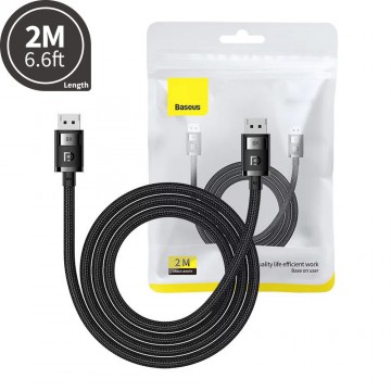 Baseus High Definition Series DP 8K to DP 8K Adapter Cable 2M-Cluster Black