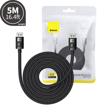 Baseus High Definition Series DP 8K to DP 8K Adapter Cable 5M-Cluster Black