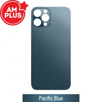 AMPLUS Rear Glass With 3M Adhesive Replacement for iPhone 12 Pro Max-Pacific Blue
