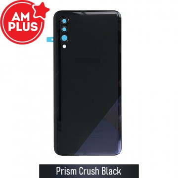 AMPLUS Rear Cover Glass For Samsung Galaxy A30s A307F-Prism Crush Black