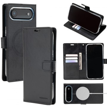 iPhone 17 Air Mercury Blue Moon Diary Case With Magnetic Ring