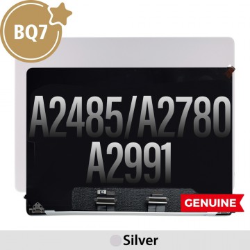 BQ7 Complete LCD Display Assembly for MacBook Pro 16" A2485 (2021) / A2780 (2023) / A2991 (2023) -Silver (This is genuine glass and genuine flex)