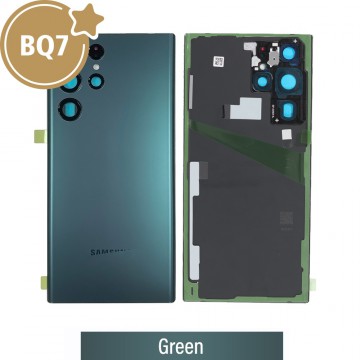 BQ7 Rear Cover Glass For Samsung Galaxy S22 Ultra S908B-Green  (As the same as the service pack, but not from official Samsung)