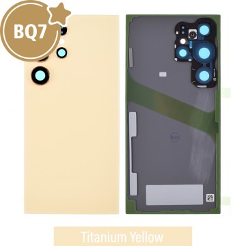 BQ7 Rear Cover Glass for Samsung Galaxy S24 Ultra S928B-Titanium Yellow