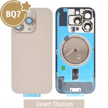 BQ7 Rear Cover Glass with Camera Lens Glass and Magsafe Magnet for iPhone 16 Pro-Desert Titanium