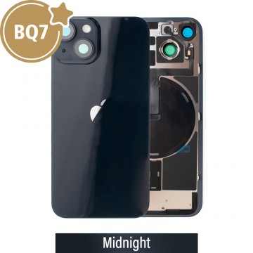 BQ7 Rear Cover Glass with Camera Lens Glass and Wireless Flex for iPhone 14-Midnight