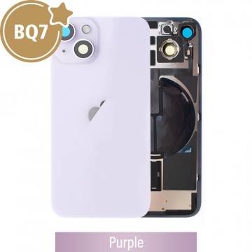 BQ7 Rear Cover Glass with Camera Lens Glass and Wireless Flex for iPhone 14-Purple