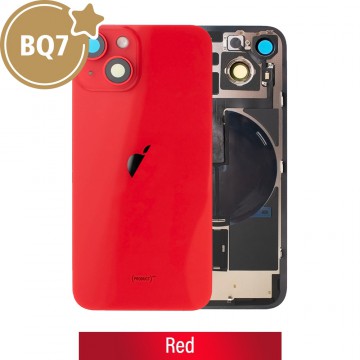 BQ7 Rear Cover Glass with Camera Lens Glass and Wireless Flex for iPhone 14-Red