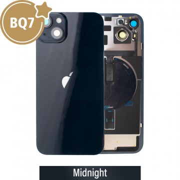 BQ7 Rear Cover Glass with Camera Lens Glass and Wireless Flex for iPhone 14 Plus-Midnight