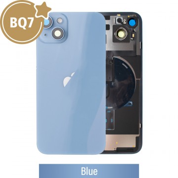 BQ7 Rear Cover Glass with Camera Lens Glass and Wireless Flex for iPhone 14 Plus-Blue