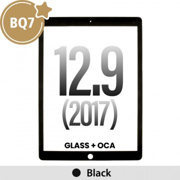 Front Screen Outer Glass With OCA for iPad 12.9 (2017) (BQ7)-Black
