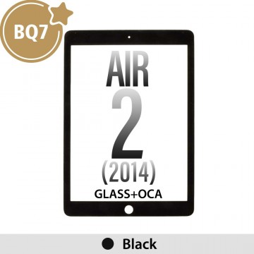 Front Screen Outer Glass With OCA for iPad Air 2 (BQ7)-Black