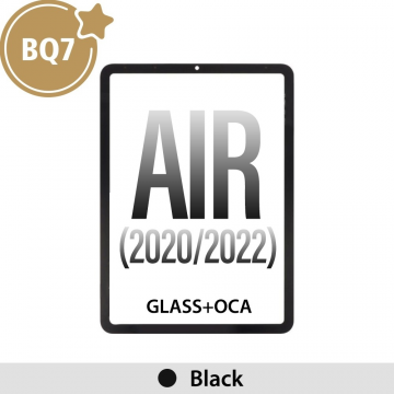 Front Screen Outer Glass With OCA for iPad Air (2022) / (2020) (BQ7)-Black
