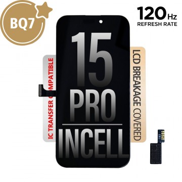 120HZ REFRESH RATE BQ7 Incell LCD Assembly for iPhone 15 Pro Screen Replacement (Compatible for IC chip transfer)