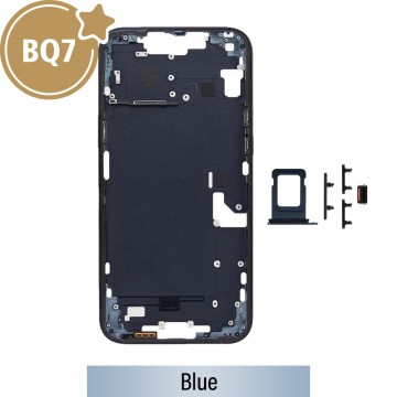 BQ7 Chassis Mid Frame Cover Replacement Assembly for iPhone 14 Plus-Midnight (With SIM Tray Version)