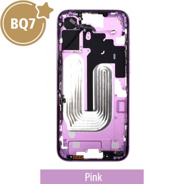 BQ7 Chassis Mid Frame Cover Replacement Assembly for iPhone 16 Plus-Pink (With SIM Tray Version)