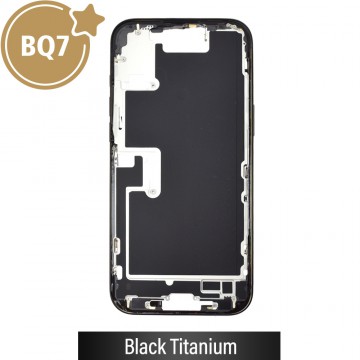 BQ7 Chassis Mid Frame Cover Replacement Assembly for iPhone 16 Pro Max-Black Titanium (With SIM Tray Version)