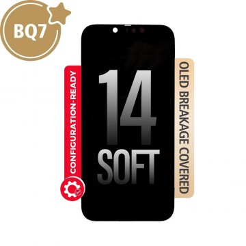 BQ7 Diagnosable Soft OLED Assembly With Proximity Sensor Flex for iPhone 14 Screen Replacement (Configuration Ready,Compatible for IC chip transfer)