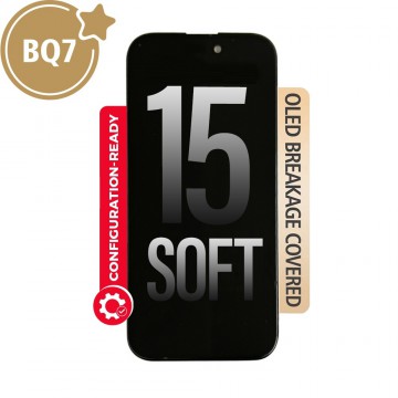 BQ7 Diagnosable Soft OLED Assembly With Proximity Sensor Flex for iPhone 15 Screen Replacement (Configuration Ready,Compatible for IC chip transfer)