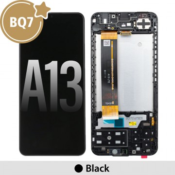 BQ7 Samsung Galaxy A13 A135F OLED Screen Replacement Digitizer with Frame-Black (As the same as service pack, but not from official Samsung)