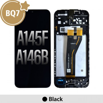 BQ7 LCD Screen Replacement Digitizer with Frame for Samsung Galaxy A14 4G A145F / A14 5G A146B -Black (As the same as service pack, but not from official Samsung)
