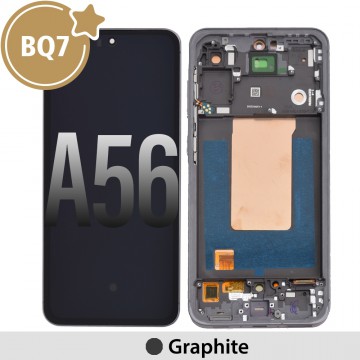 BQ7 OLED Assembly Replacement with Frame for Samsung Galaxy A56 5G A566B / A566F-Graphite (As the same as service pack, but not from offica Samsung)